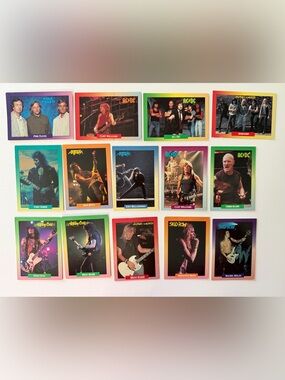 Vintage 1991 RockCards Heavy Metal Card Lot AC/DC Pink Floyd Megadeth